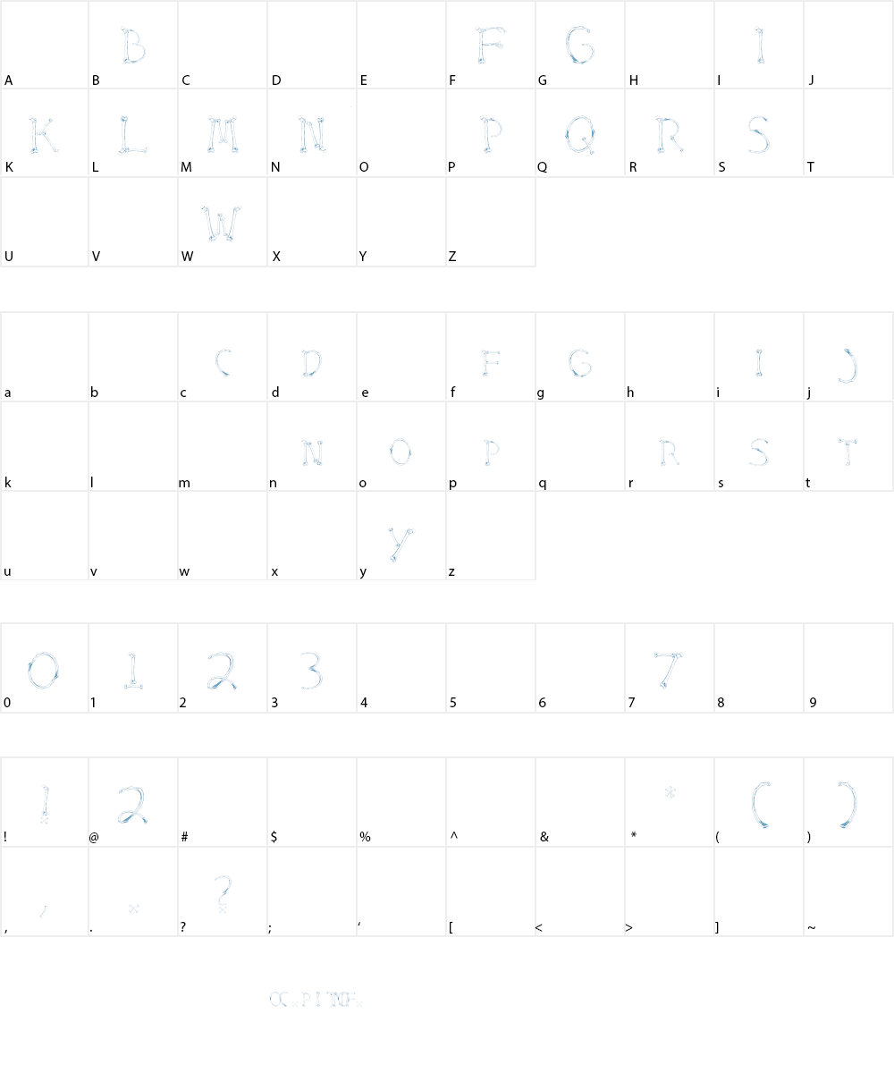 bu Boned Font Character